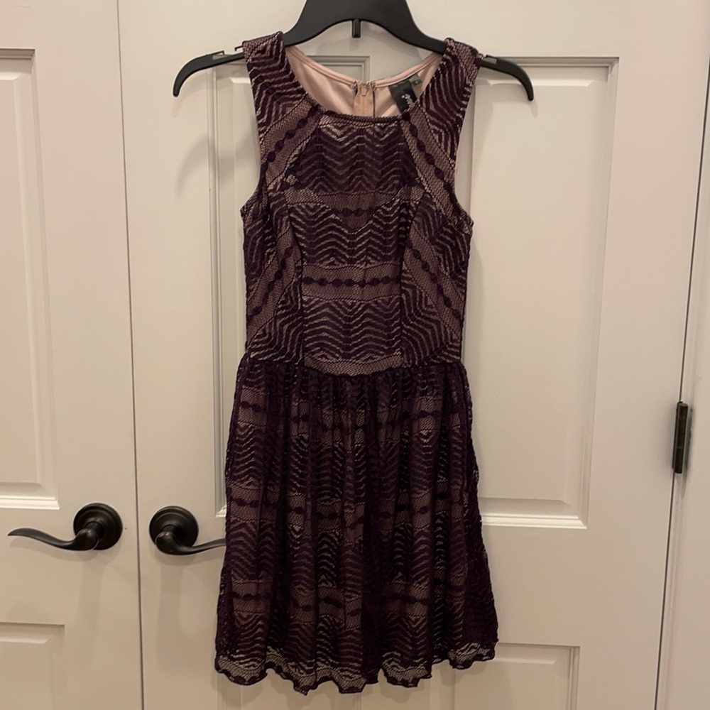 Trixxi Plum lace dress.